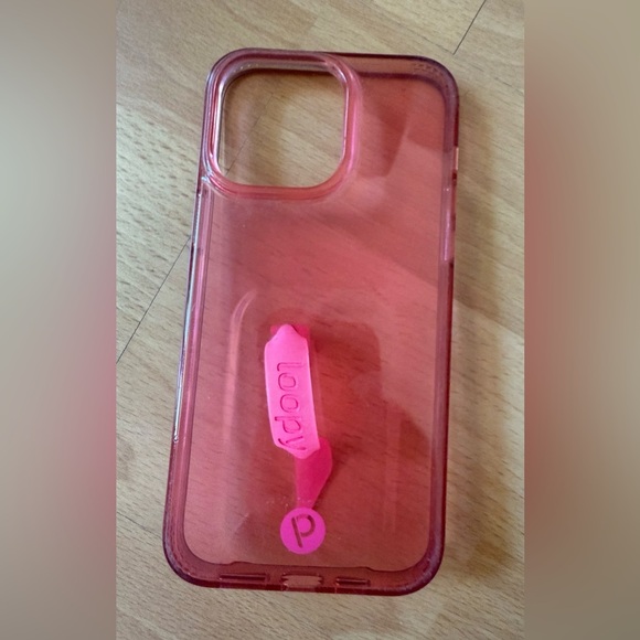 Loopy Case Transparent Pink Phone Cover -IPHONE 14 PRO MAX - Picture 1 of 2